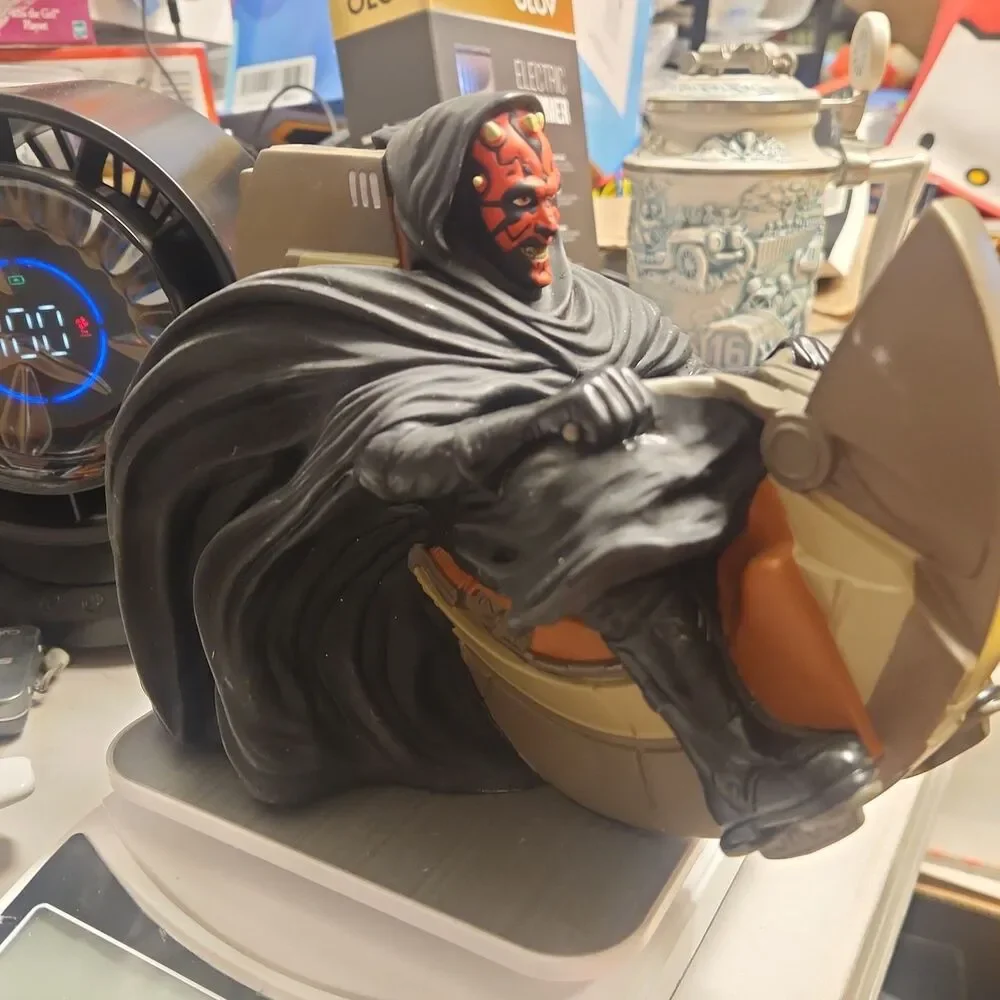 Star Wars Episode 1 DARTH MAUL COIN BANK Sith Speeder Bike Applause 1999 - Picture 3 of 6